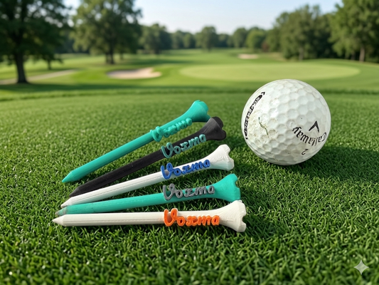 Raised Text Personalized Golf Tee, 3.25” Custom Two Color