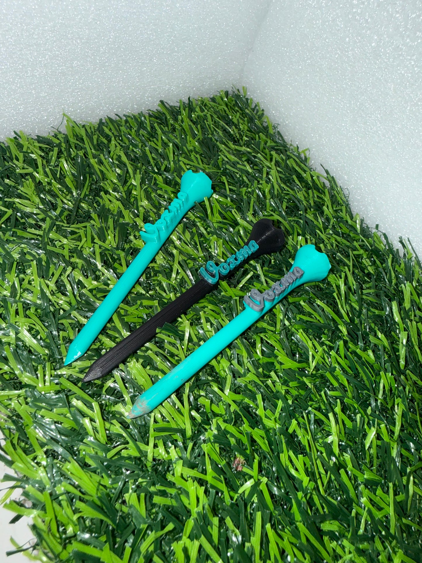 Raised Text Personalized Golf Tee, 3.25” Custom Two Color